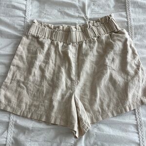 Have Women's High Waist Cream Shorts